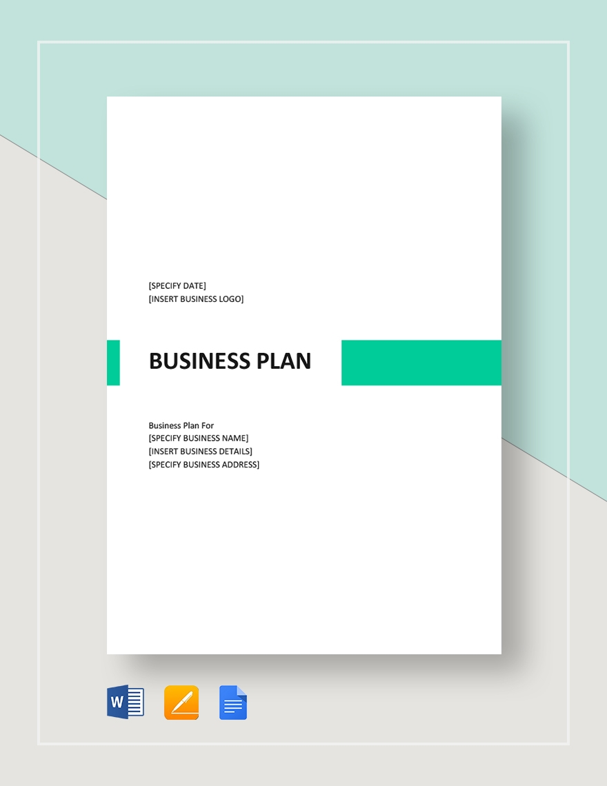 Sample Business Plan Template Google Docs Word Apple Pages 