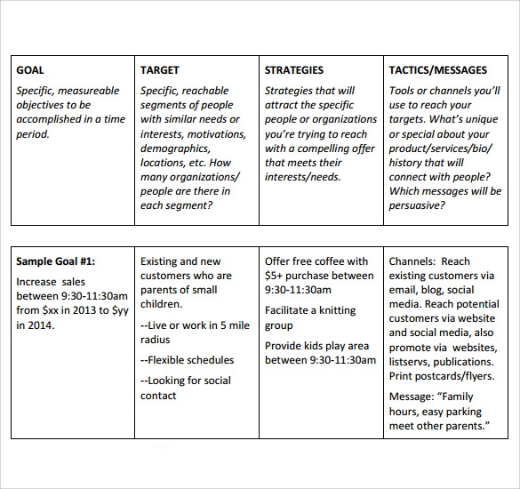 Sample Sales Plan Template 17 Free Documents In PDF RTF PPT Word 