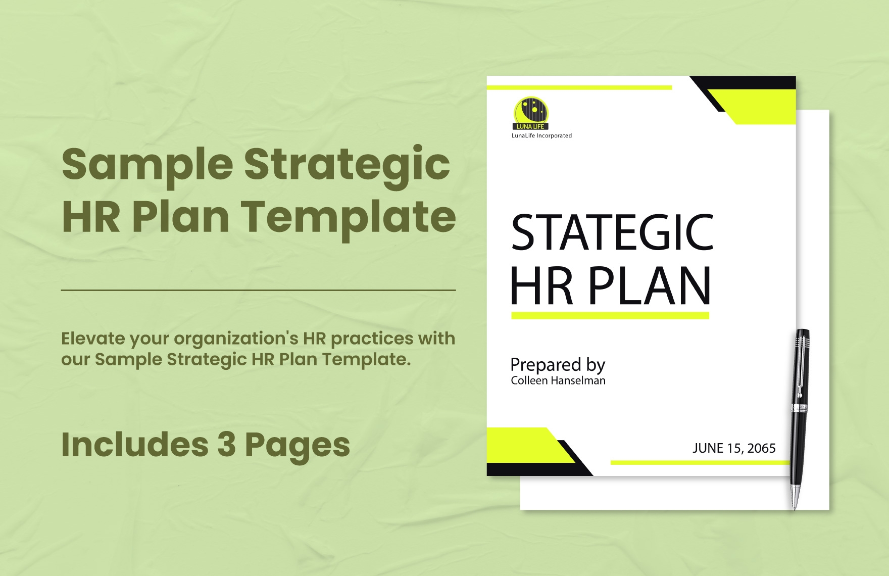 Sample Strategic HR Plan Template In Word PDF Google Docs Download 