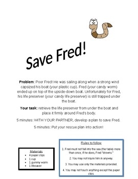 Save Fred Activity By TeachersWorkTogether Teachers Pay Teachers