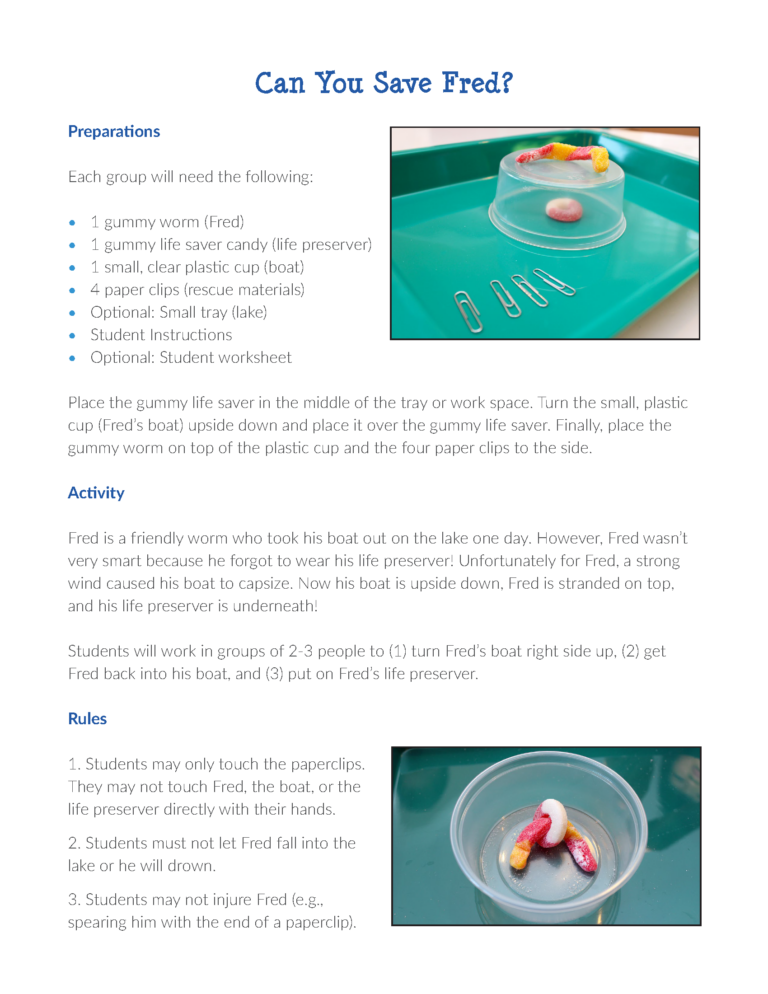 Save Fred Stem Activity Printable Printable Free Templates
