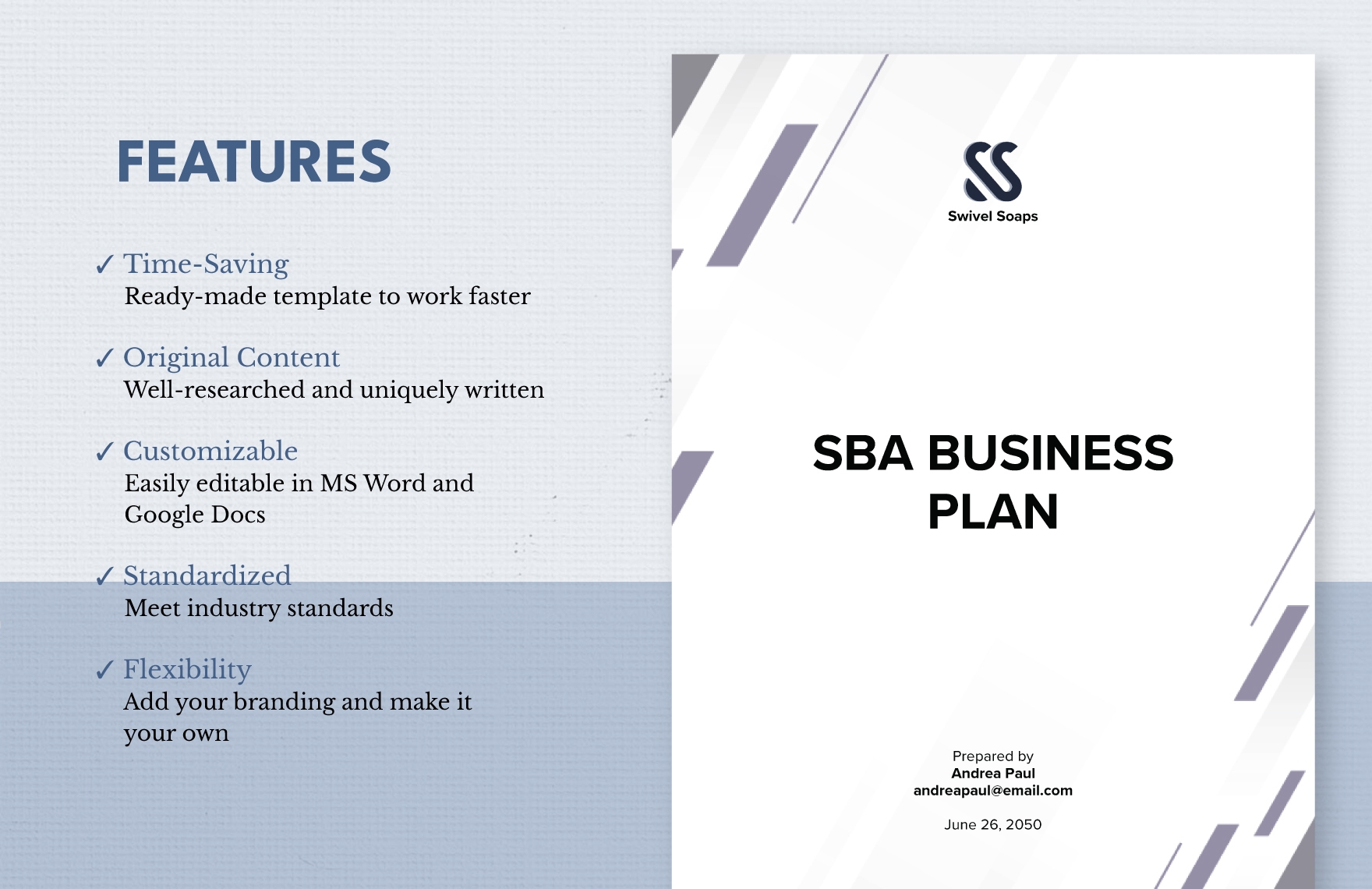 SBA Business Plan Template In PDF Word Google Docs Download 