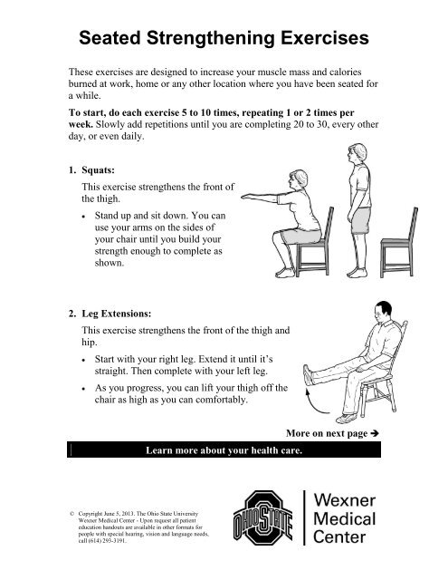 Seated Leg Exercises For Seniors Handouts Pdf Infoupdate