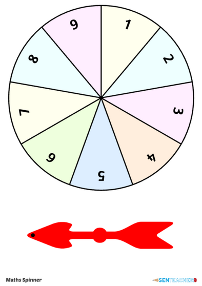 free printable game spinners