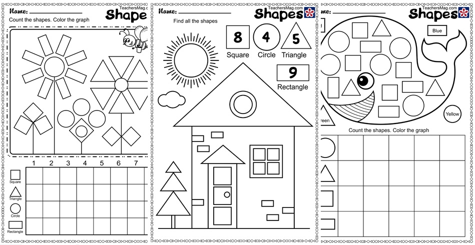 Shape Pattern Worksheets For Kindergartners TeachersMag 