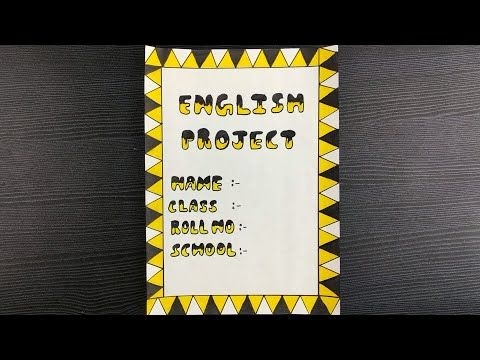 Simple Front Page Design For School English Project How To Decorate