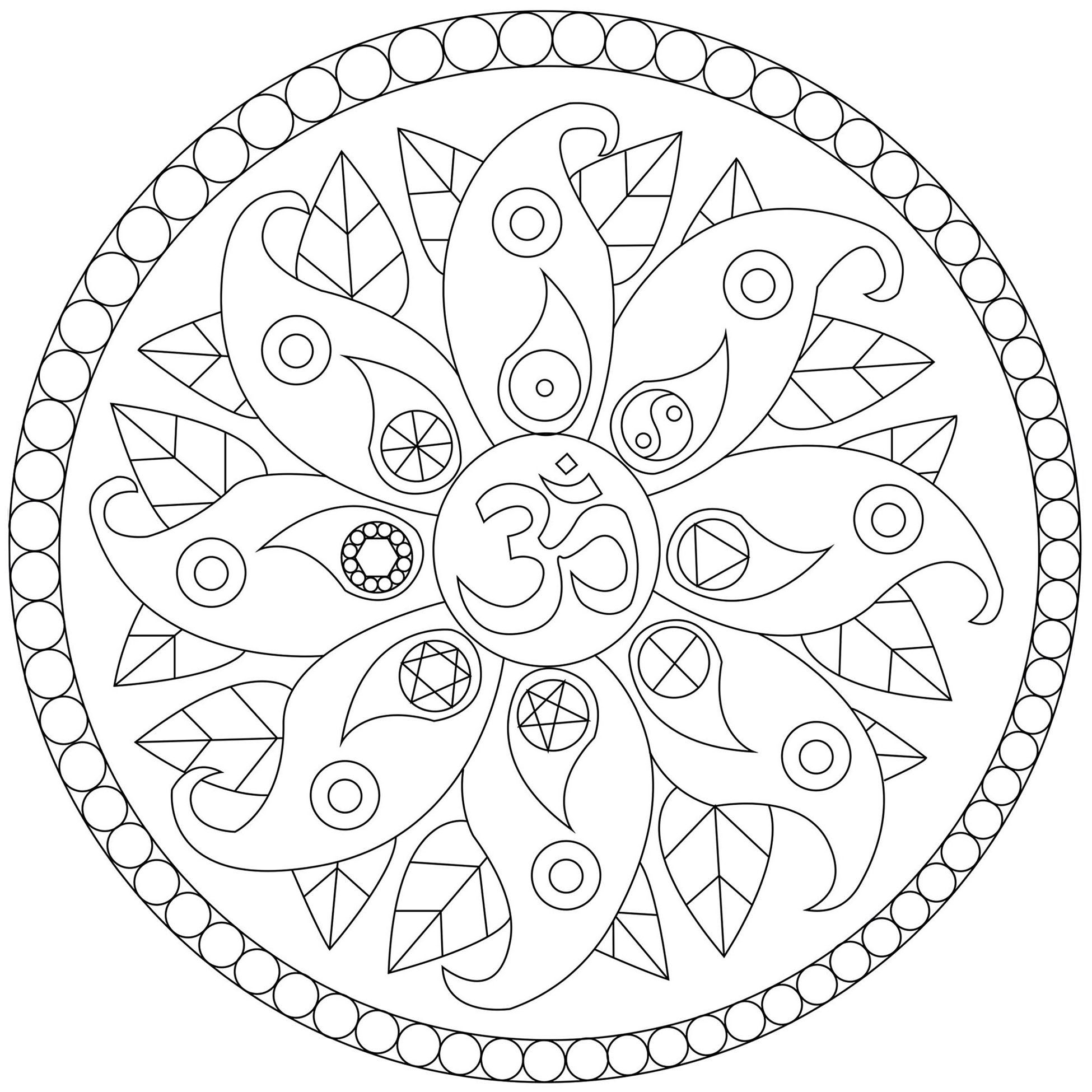 easy mandala designs printable