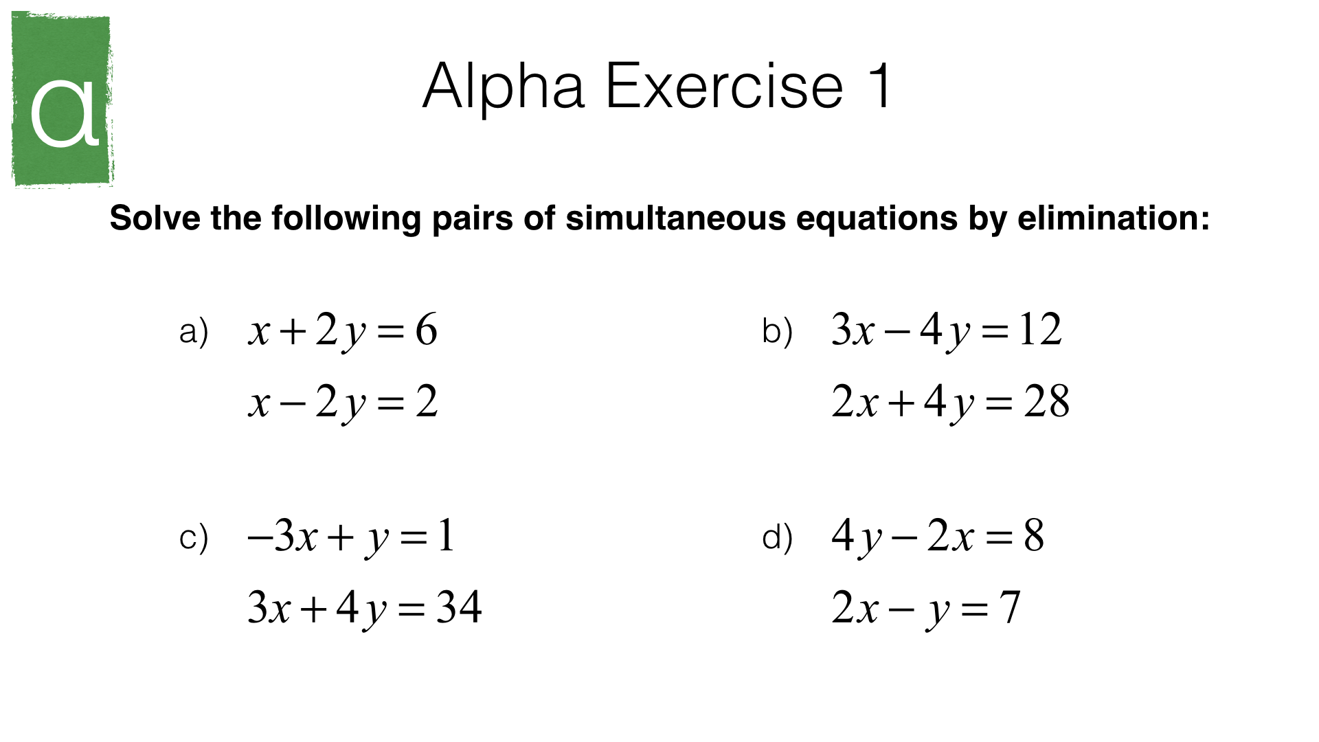 Simple Simultaneous Equations Worksheet Pdf Diy Projects