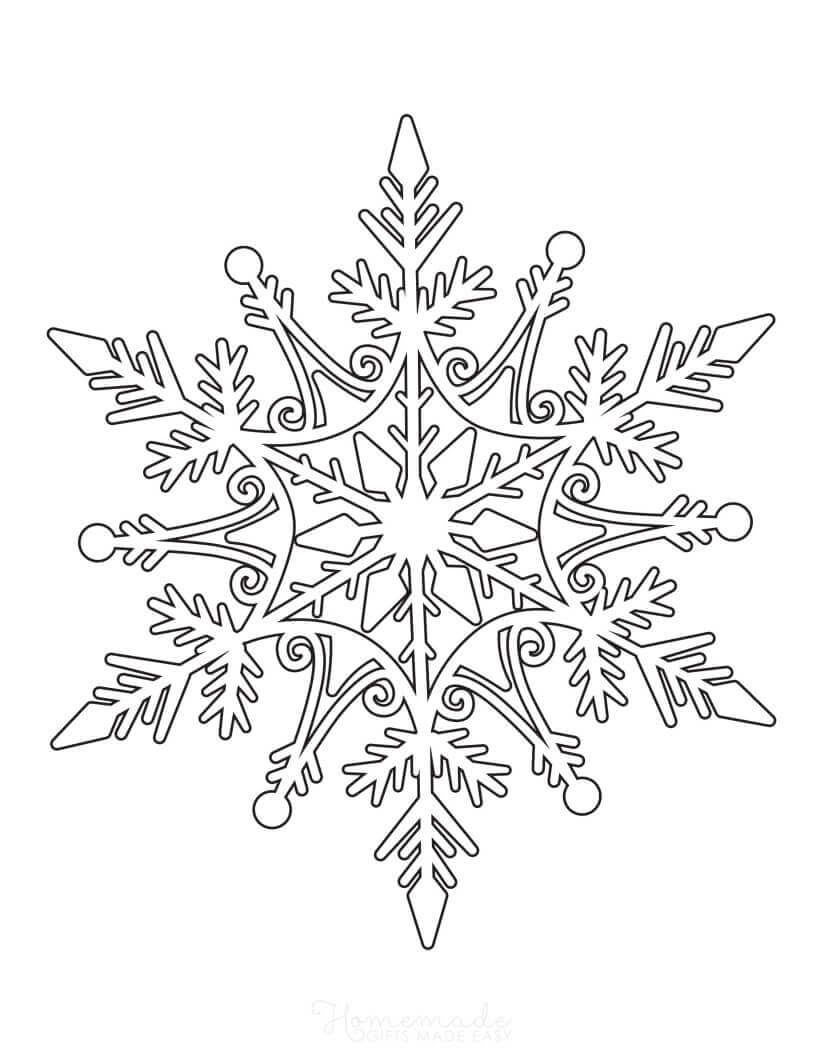 printable snowflake pictures to color