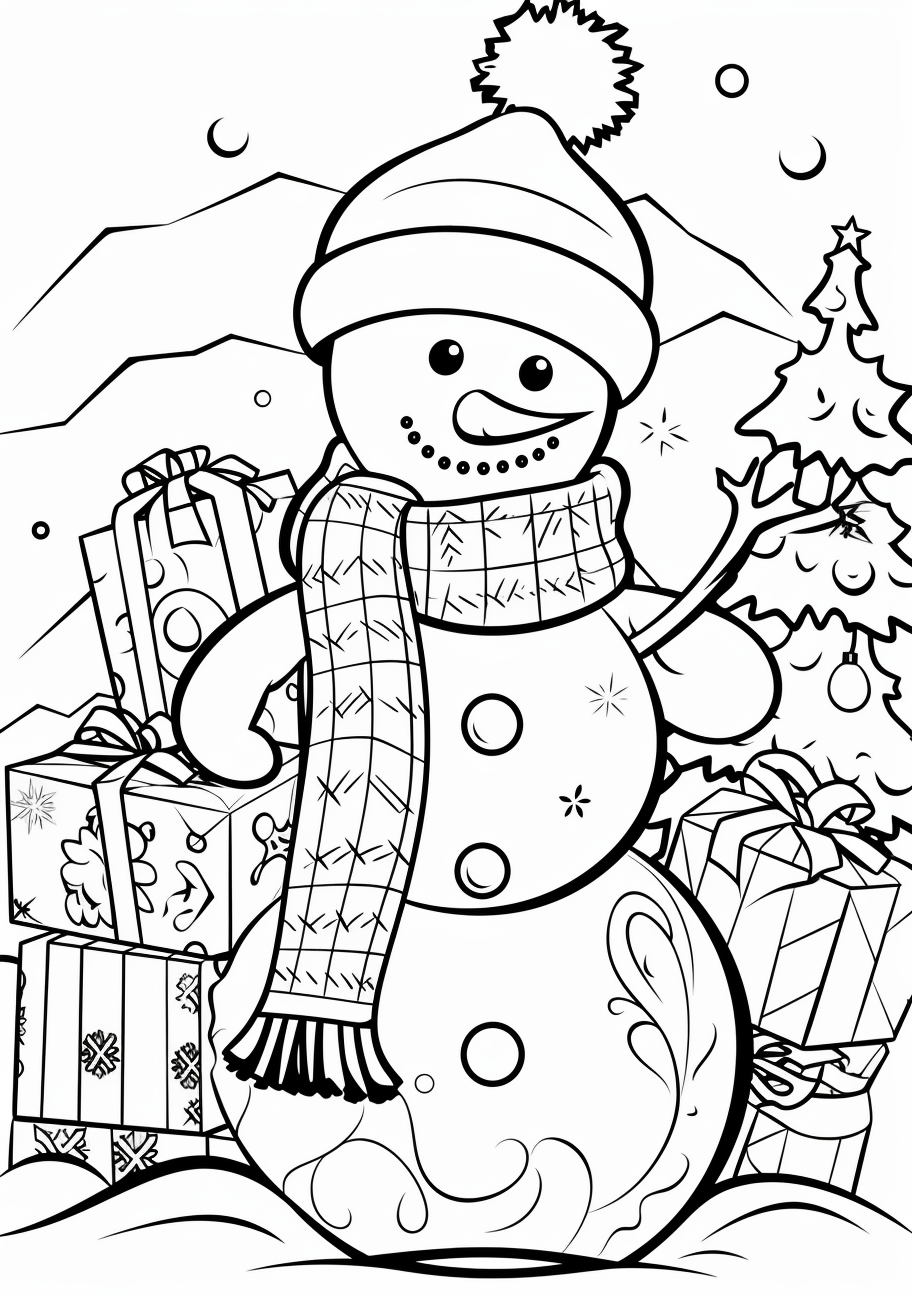 Snowman Coloring Printable Free Worksheets Printable