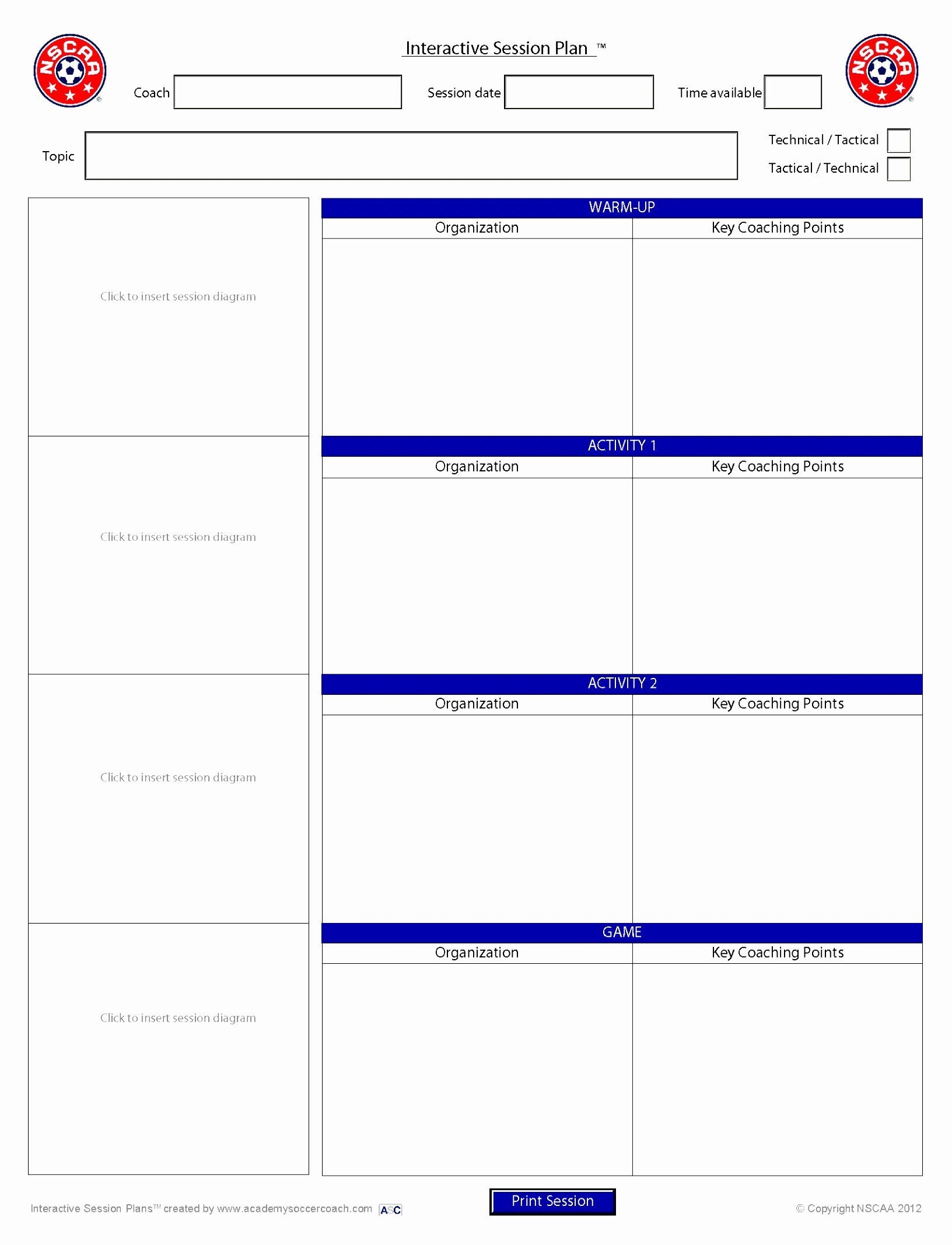 soccer practice plan template