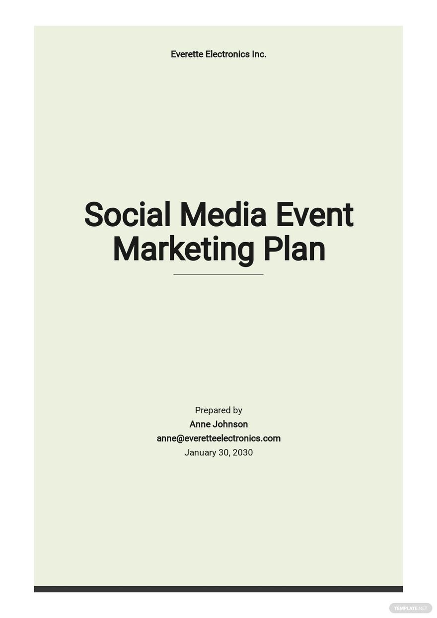 Social Media Event Marketing Plan Template In Google Docs Word 