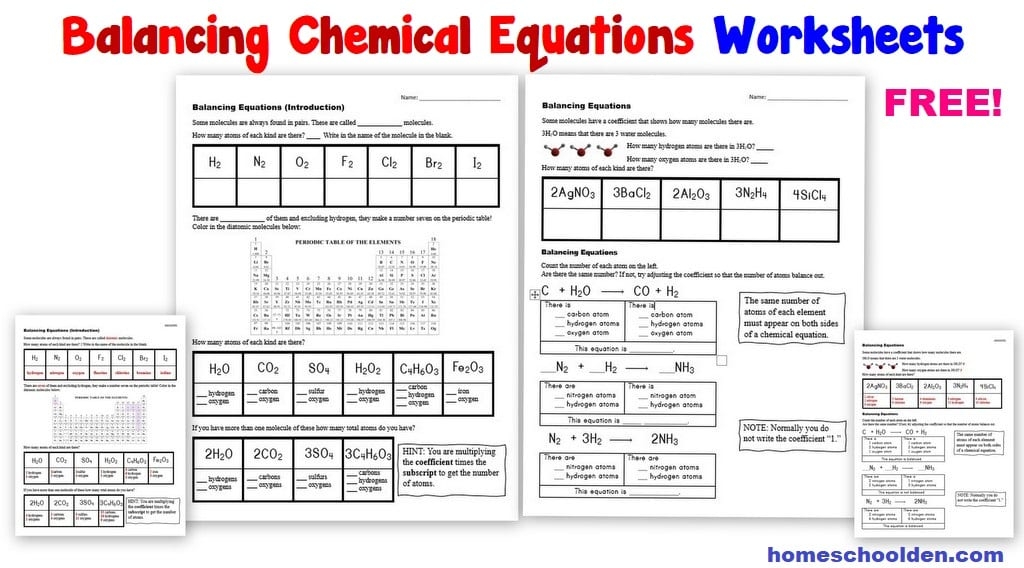 SOLUTION Balancing Chemical Equations Worksheet Studypool