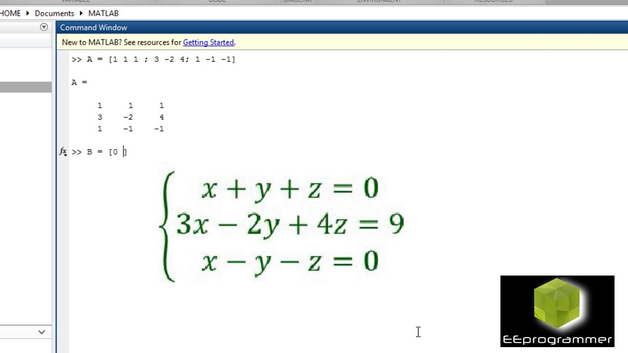 Solve A System Of Algebraic Equations Matlab Tessshebaylo