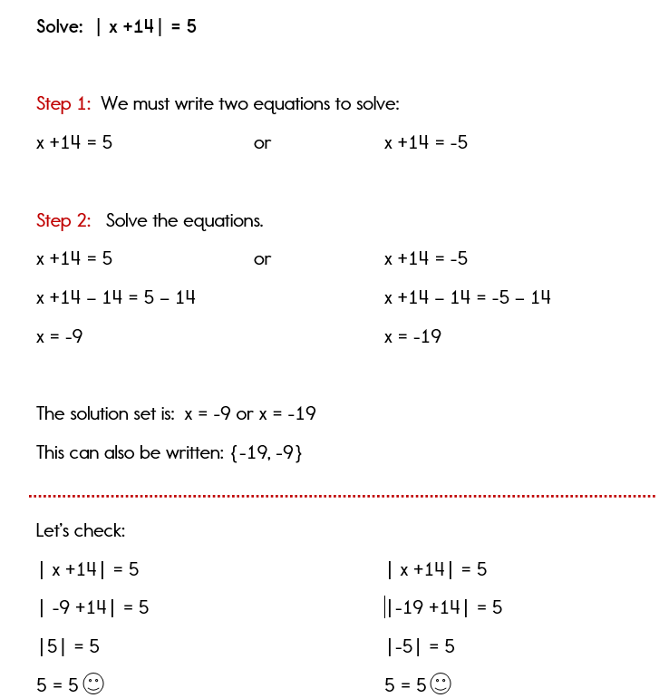 absolute value equations worksheet