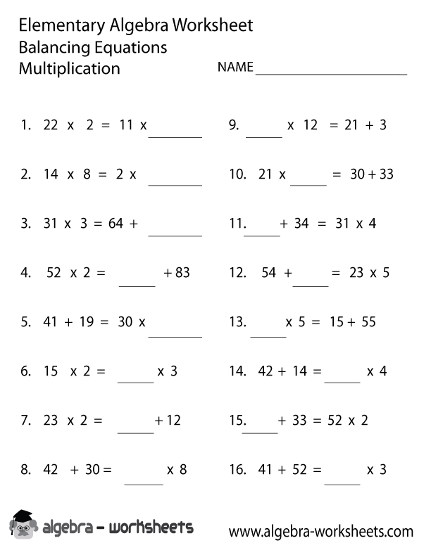 Solving Equations Algebra 1 Worksheets