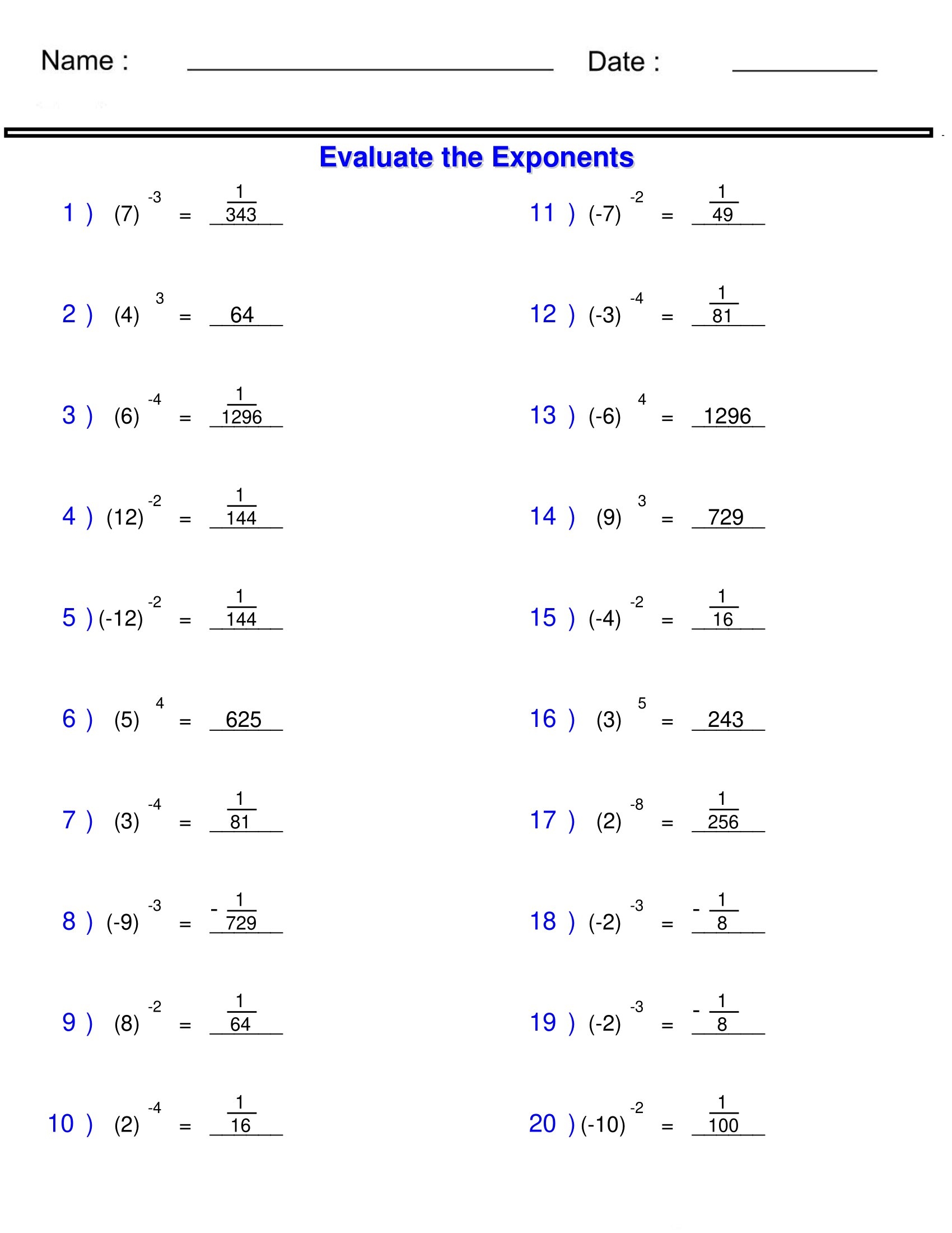 solving fractional equations worksheet