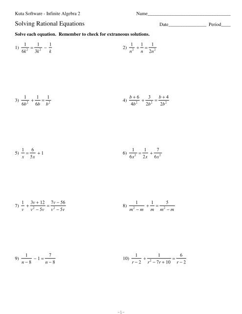 Solving Equations With Rational Exponents Worksheet Pdf