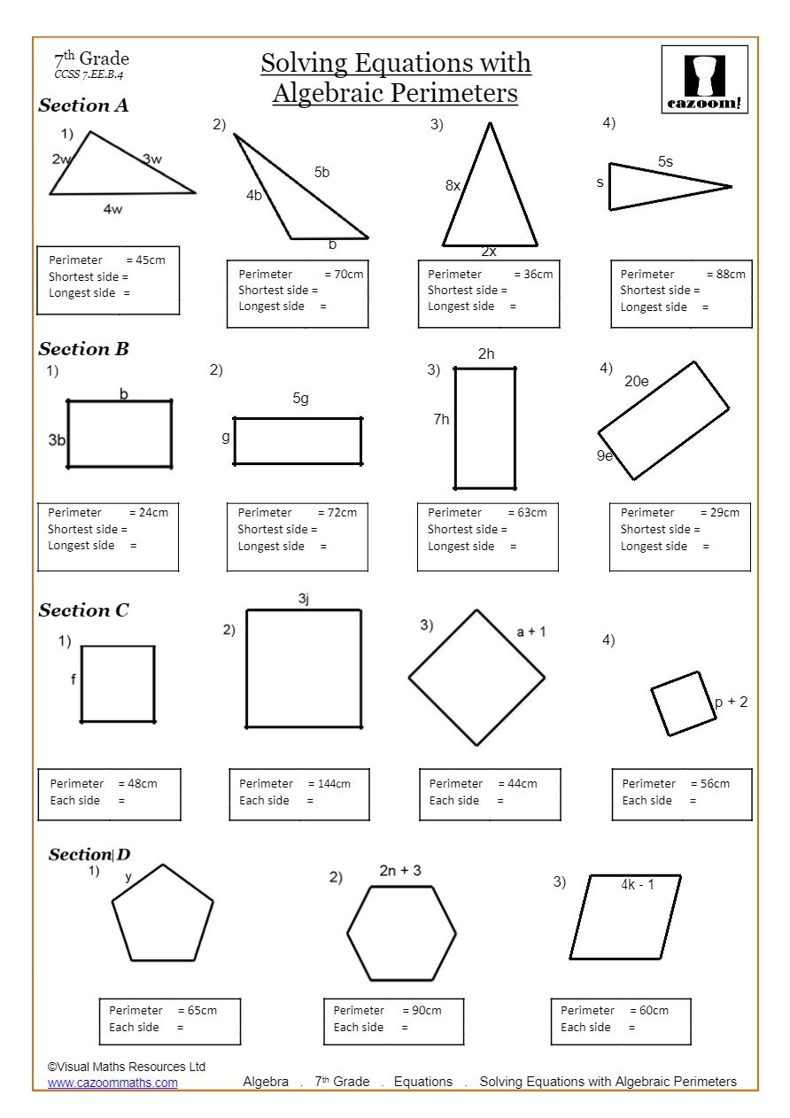 introduction to equations worksheet