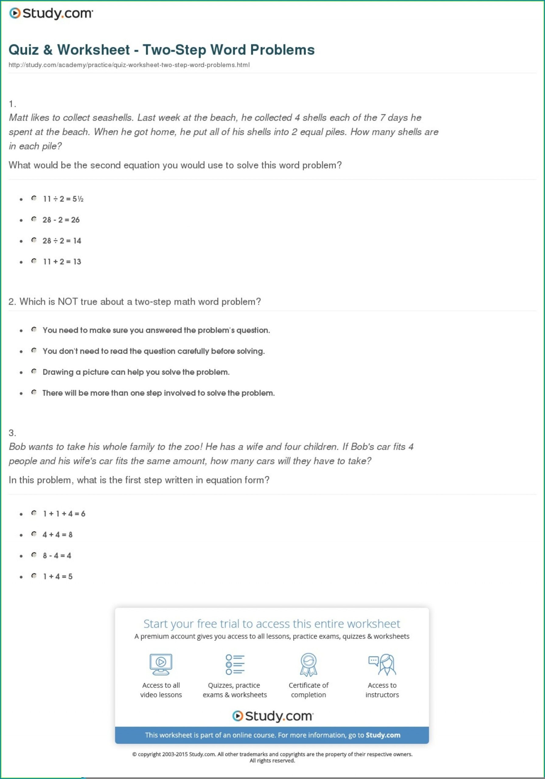 Solving Multi Step Equations Word Problems Worksheet Answers Worksheet 
