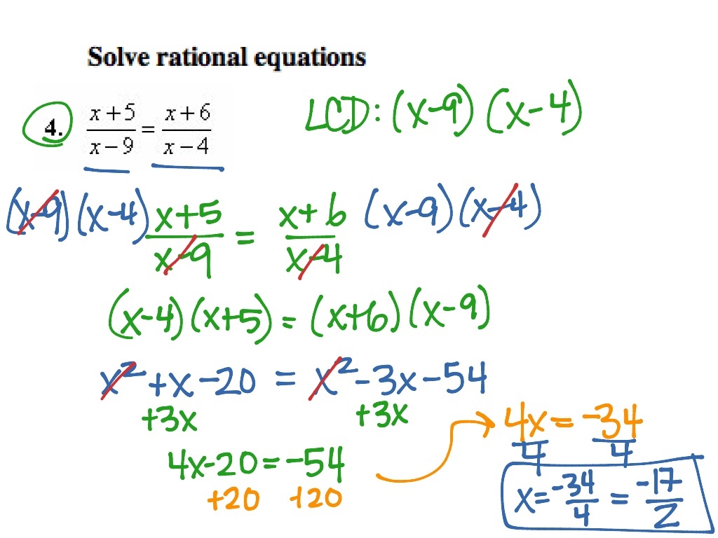 solving rational equations worksheet