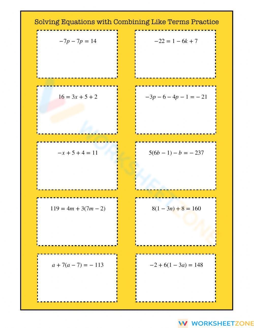 Solving Two Step Equations Combine Like Terms Math ShowMe 