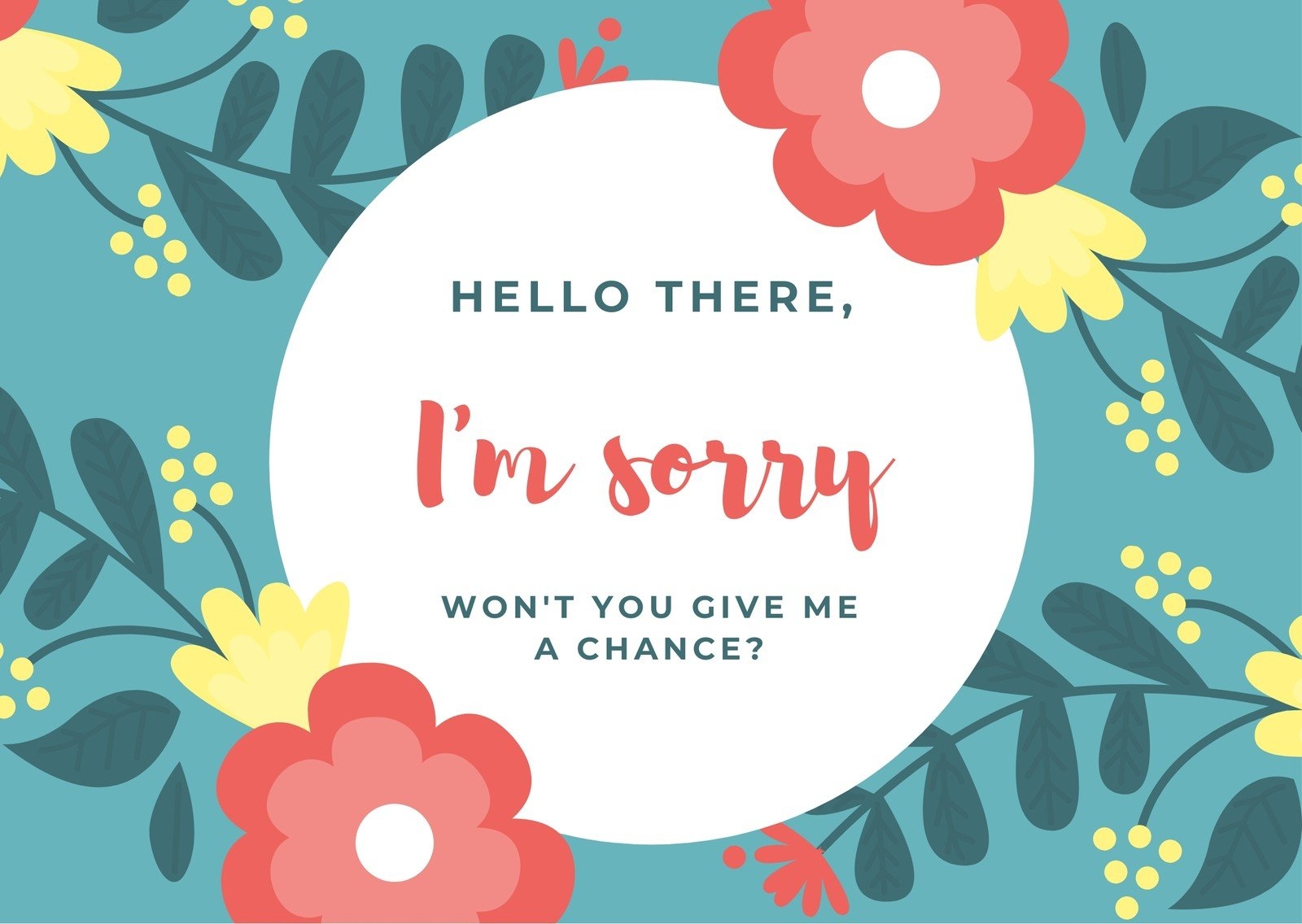 printable i'm sorry card template