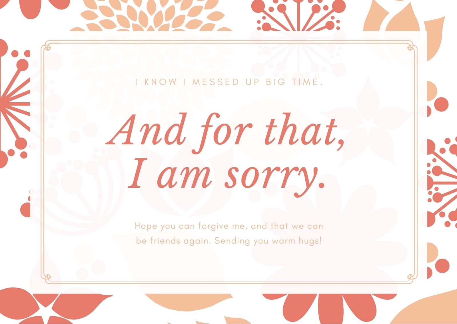Sorry Card Template Mightyprintingdeals