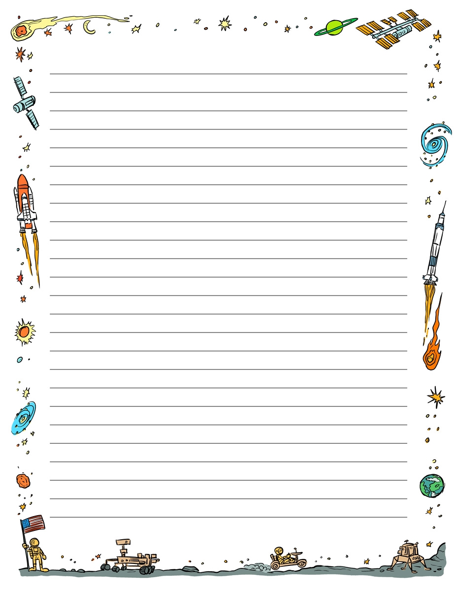 Space Themed Writing Paper Printable Get What You Need
