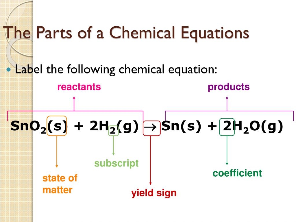 Spice Of Lyfe Chemical Equation Parts Equations Worksheets