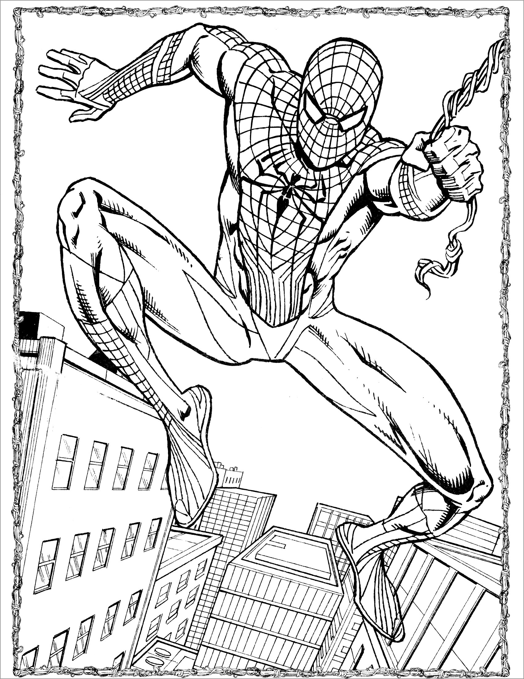 SpiderMan Coloring Sheets Printable