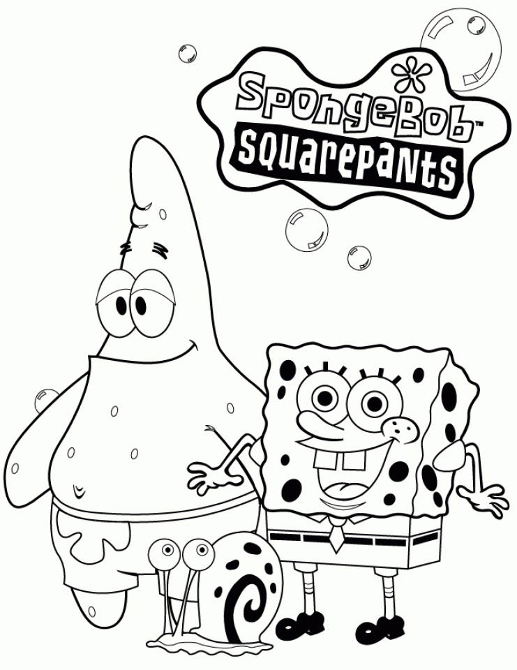 spongebob coloring pictures printable