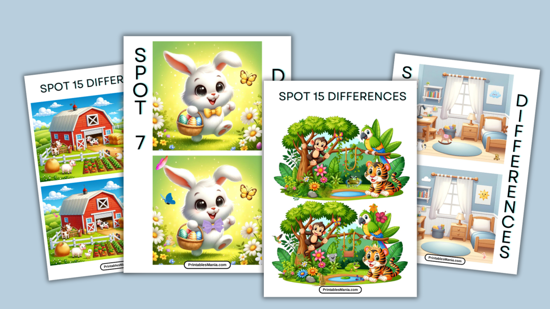 Spot The Difference Printable Printables Mania