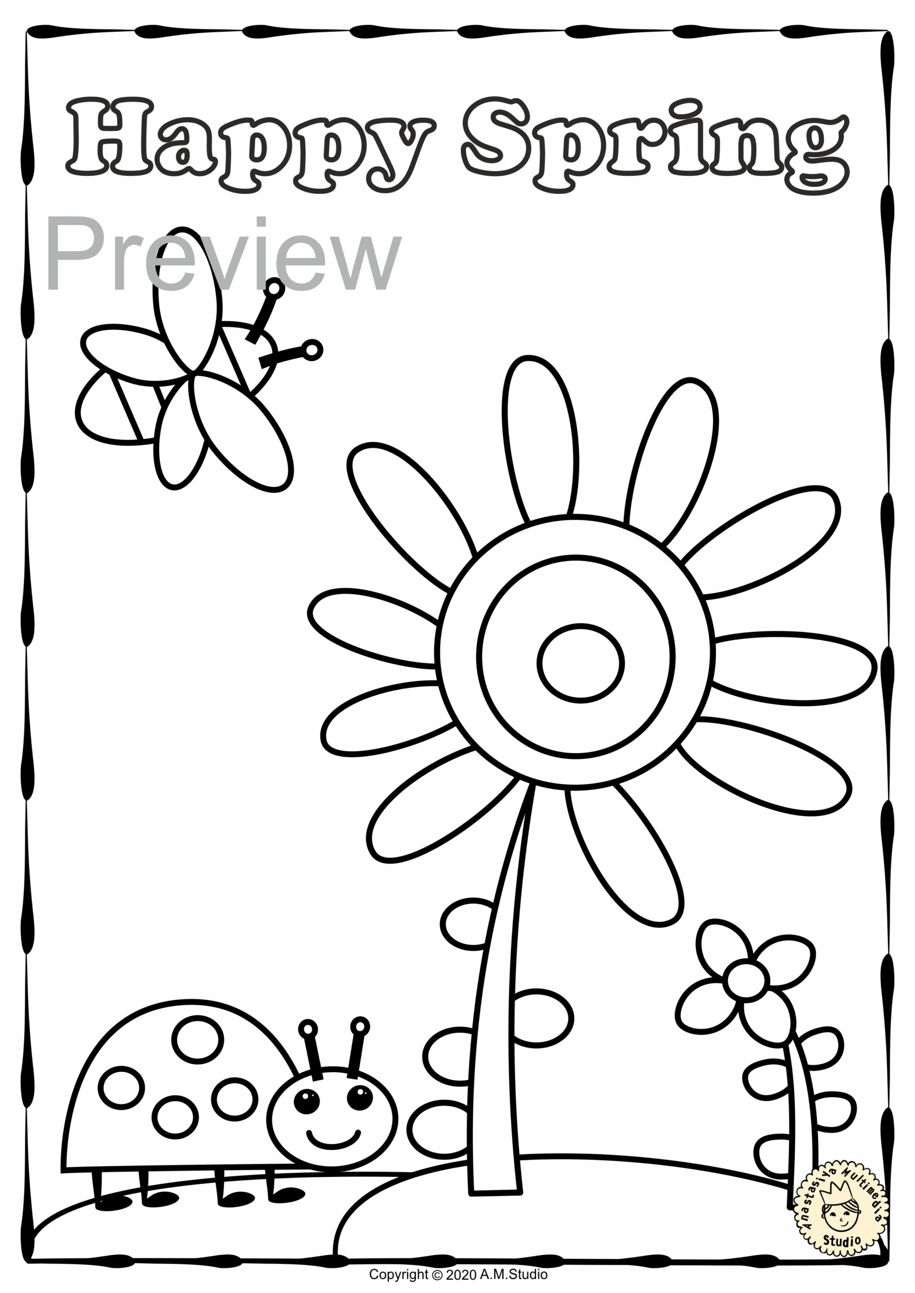 spring printable coloring pictures