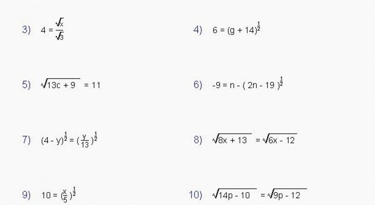 Square Root Equations Worksheet Equations Worksheets