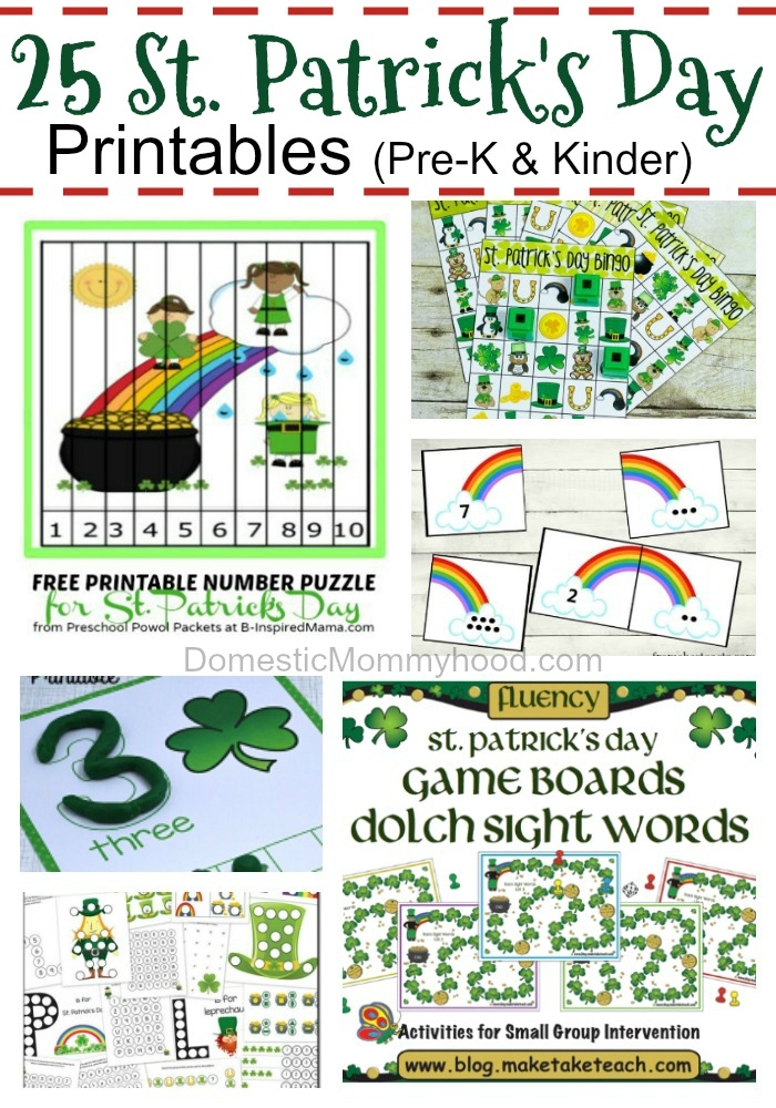St Patricks Day Activities For Kindergarten Kindergarten