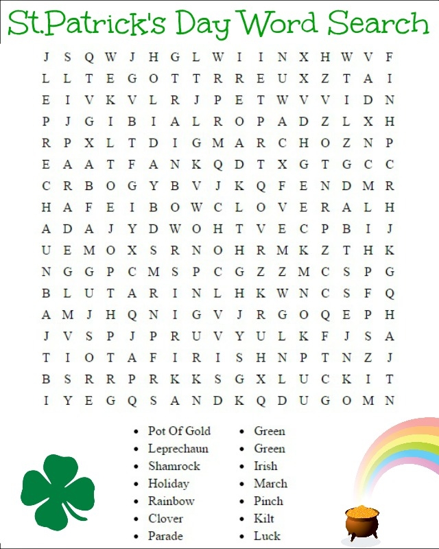 printable st patrick's day activities