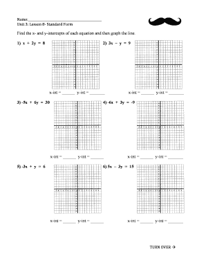 Standard Form Linear Equation Worksheet Fill Online Printable 