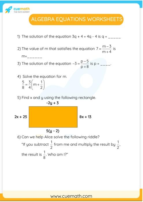 Standard Form Of Linear Equations One And Two Variables Worksheets 