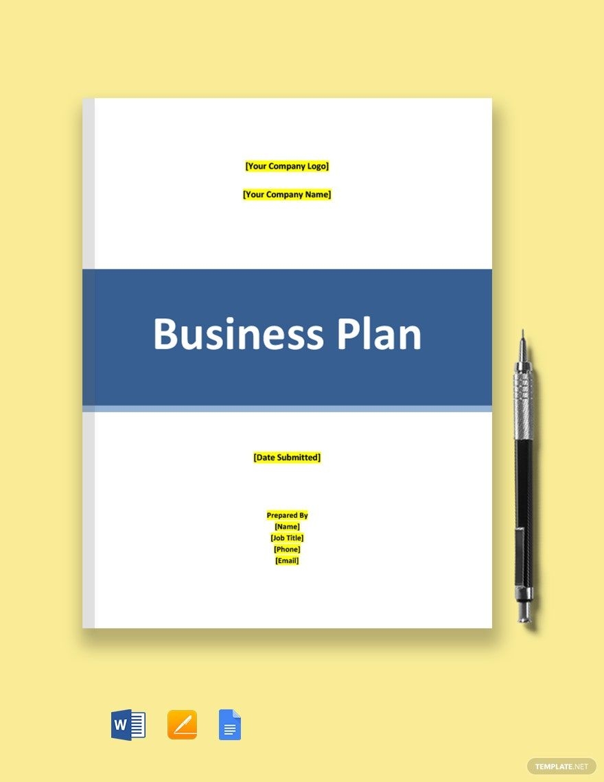 Startup Business Plan Template In Pages Word Google Docs Download 