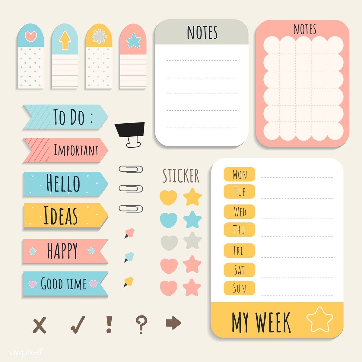 Sticky Notes Printable Template