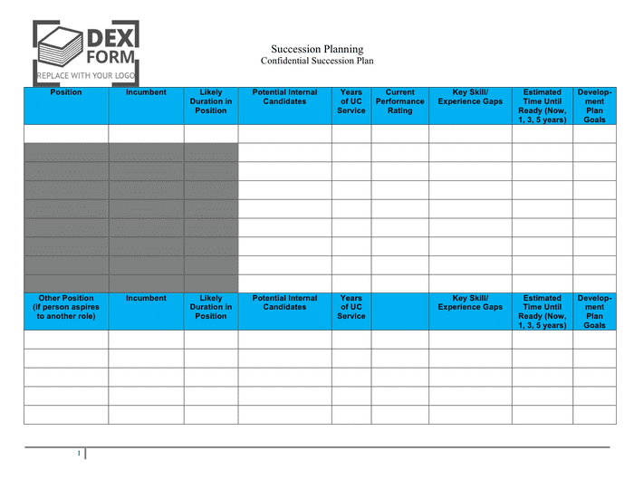 template for succession planning