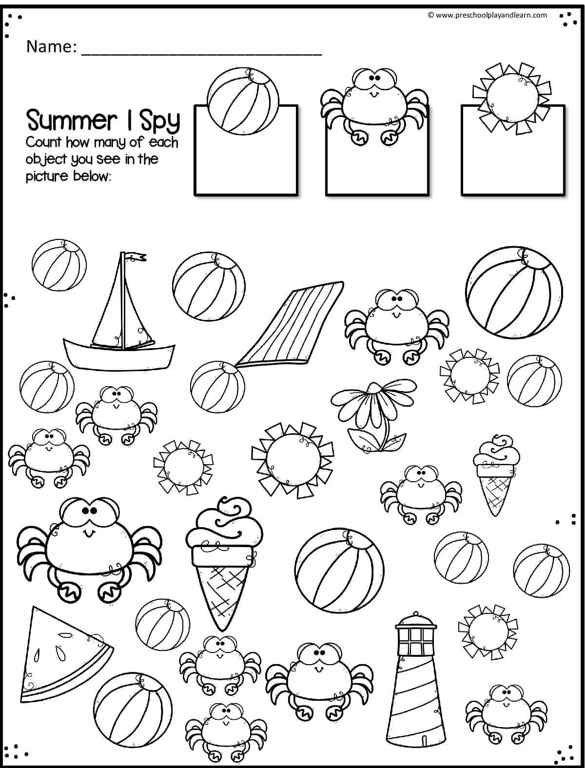 Summer Printable Activities
