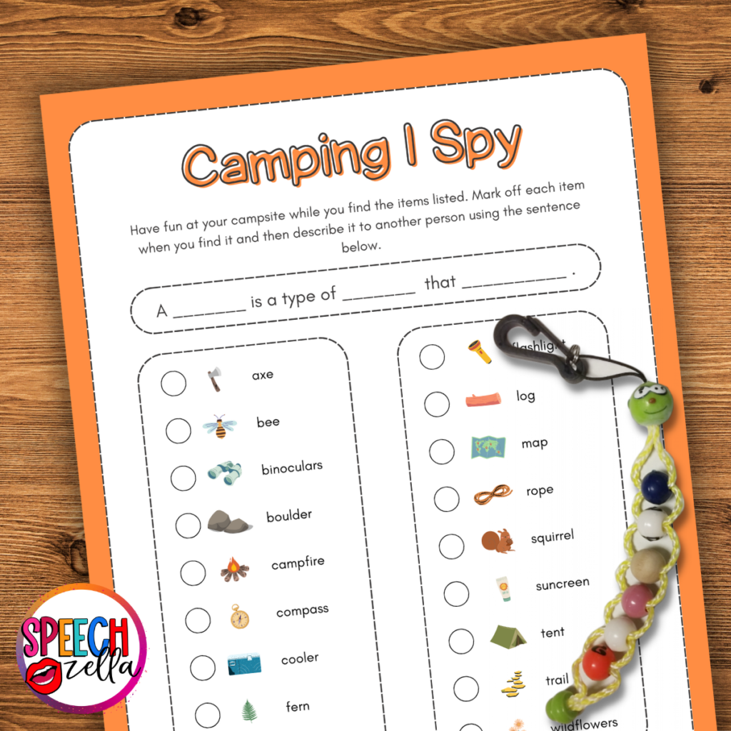 Summer Speech Therapy Printable Activity FREE Printables