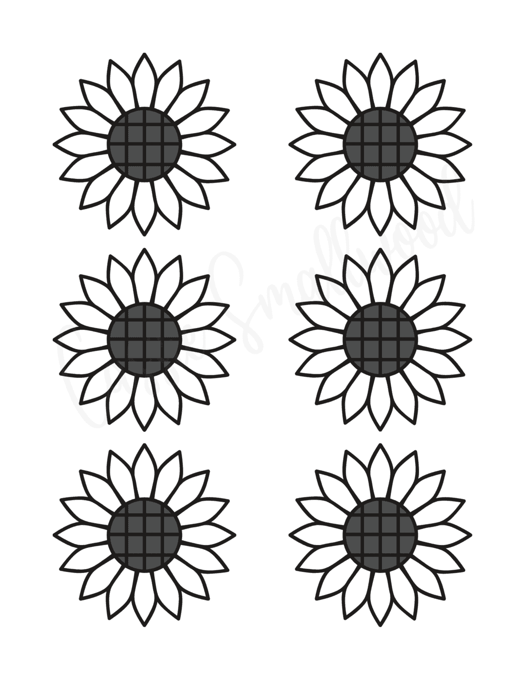 Sunflower Templates Printable