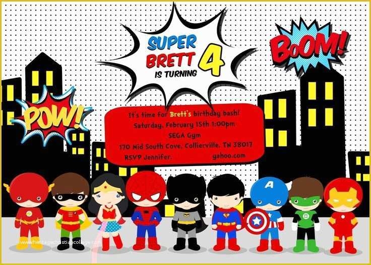 Superhero Themed Powerpoint Template Free Of Superhero Boy Birthday