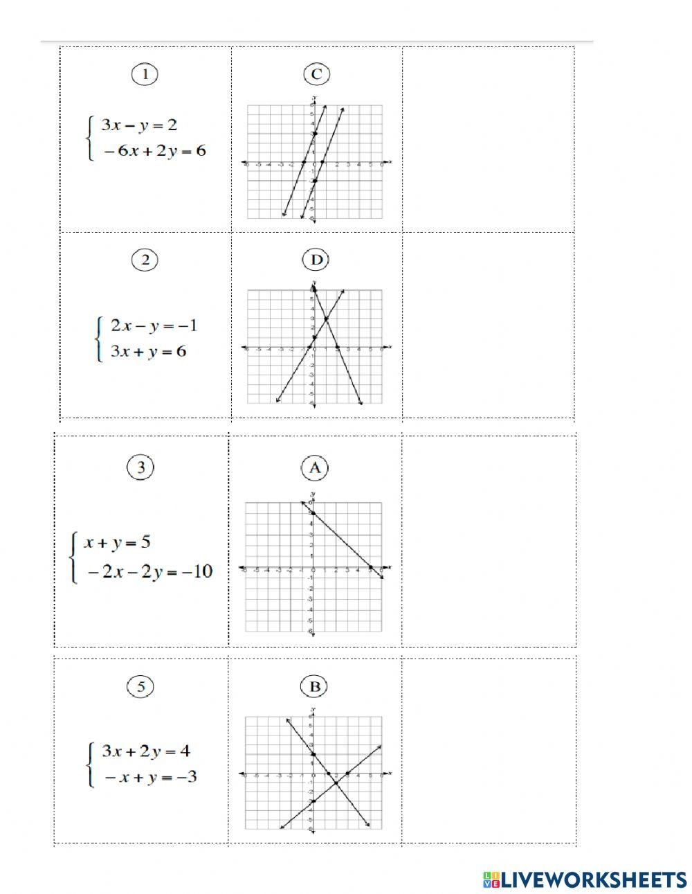 System Of Linear Equations Worksheet Live Worksheets Worksheets Library