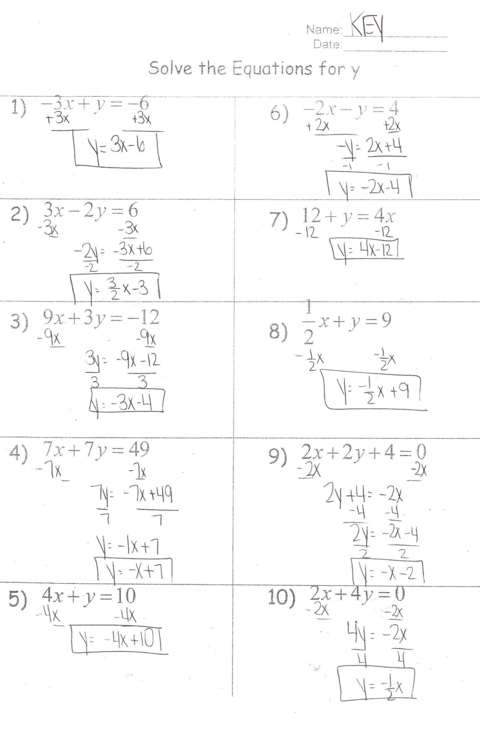 Systems Of Equations And Inequalities Worksheet Db excel