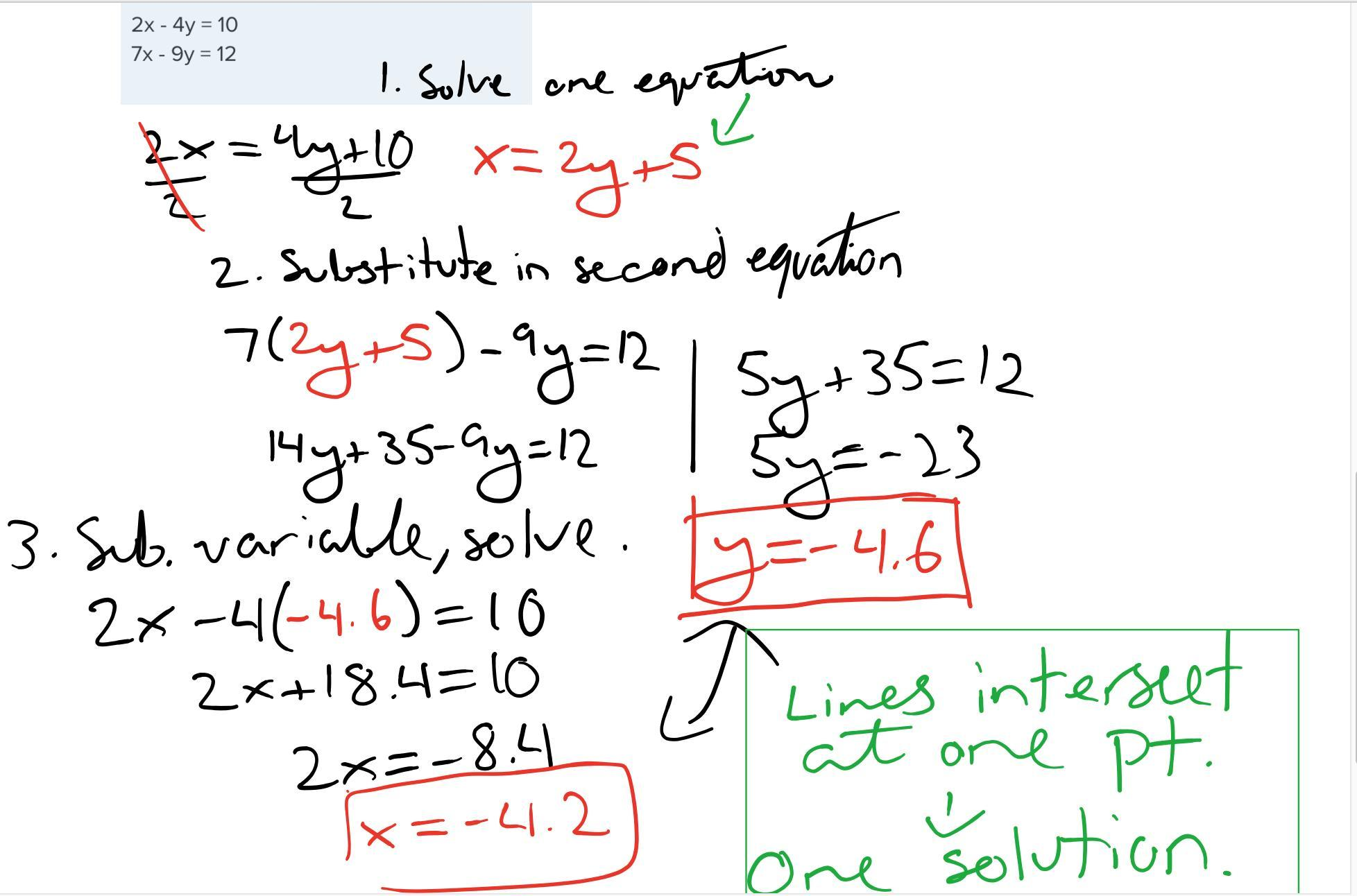 Systems Of Equations No Solution Infinite Solutions Worksheet 