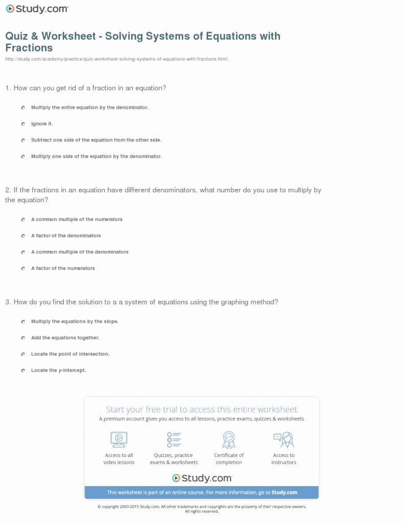 Systems Of Equations Review Worksheet Awesome Our Review Of Quiz